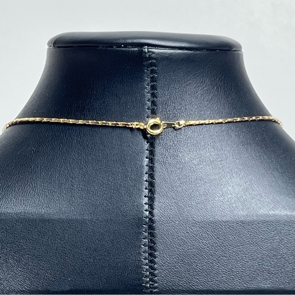 VTG 80's Teardrop Pearl Pendant Golden Necklace 17" - Picture 5 of 9